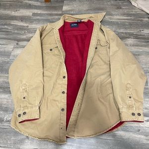 Button up fleece line shirt.